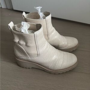 White Dolce Vita boots size 8
